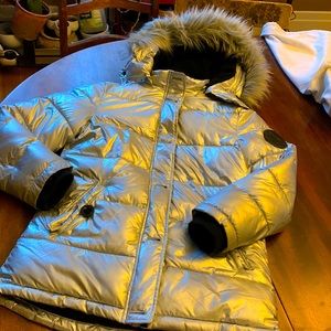 Diesel Silver Kids Puffer Jacket